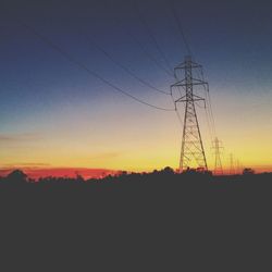 Silhouette of trees at sunset