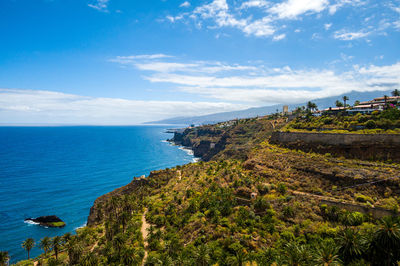 Puerto de la cruz coast line view ocean tenerife canary islands