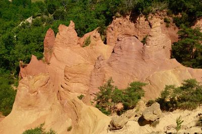 View of rock formations