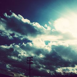 Low angle view of cloudy sky