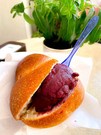 Sicily brioche with granita