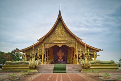 Exterior of temple against sky