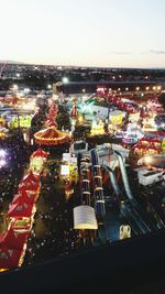 Illuminated cityscape at night
