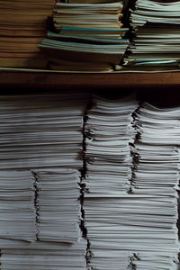 Full frame shot of books in library