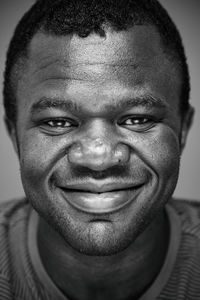 Close-up portrait of smiling man