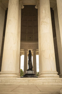 Low angle view of statue of historic building