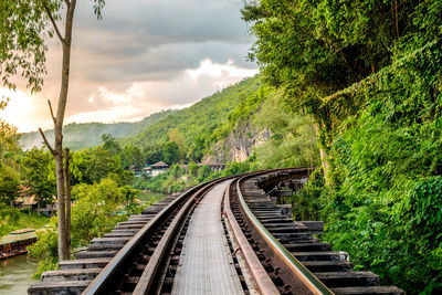 Railroad tracks against sky