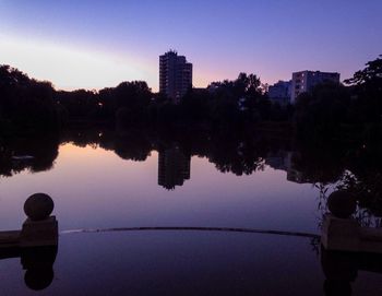 Reflection of trees in water