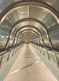 Interior of illuminated modern building