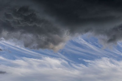 Low angle view of clouds in sky