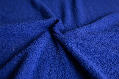 Full frame shot of blue fabric