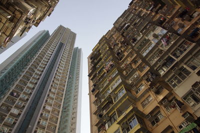 Low angle view of buildings against sky