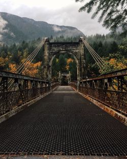 Bridge over river against sky