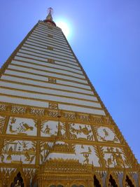 Low angle view of temple against clear sky