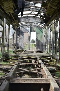 Interior of abandoned building