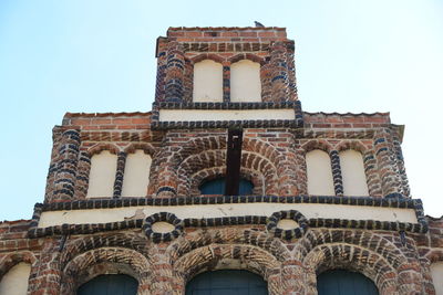 Low angle view of historical building against sky