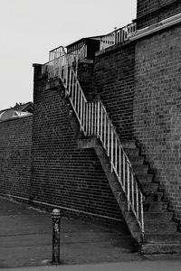 Low angle view of staircase against building