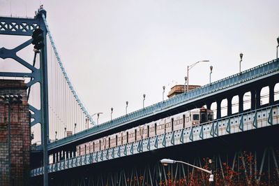 Low angle view of bridge against sky