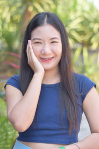 Portrait of a smiling young woman