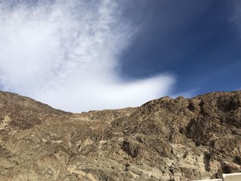Low angle view of mountain against sky