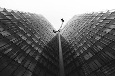 Low angle view of modern building against sky