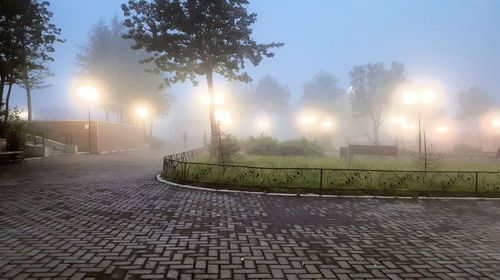 Street in city at night