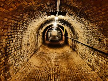 View of illuminated tunnel