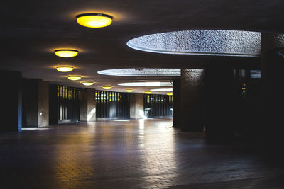 Illuminated walkway in building