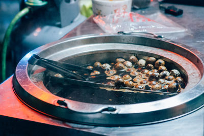 Close-up of food on table