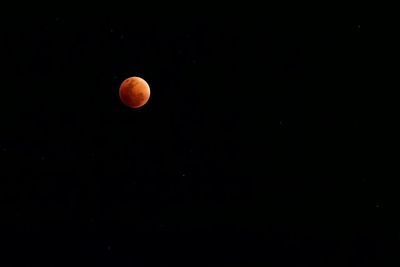 Low angle view of moon in sky