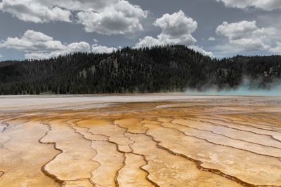 Mud layers of yellowstone