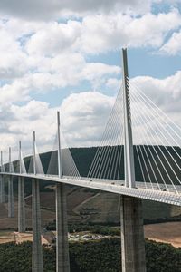 Viaduc de millau, designed by lord foster spanning the gorge valley of the tarn 