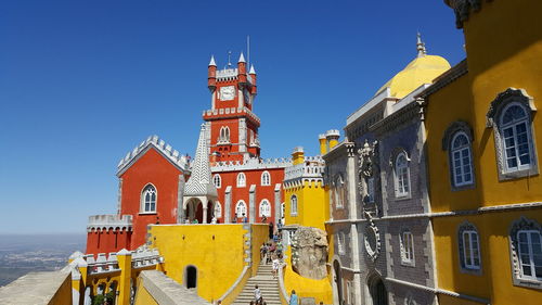 Low angle view of temple against clear sky