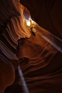 Low angle view of rock formation