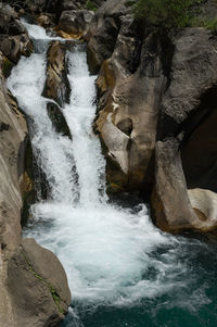 Scenic view of waterfall