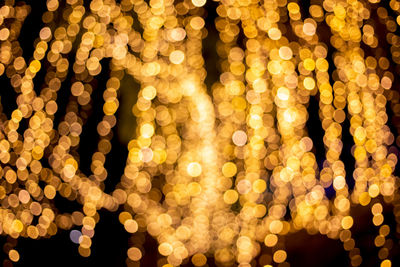 Defocused image of illuminated lights