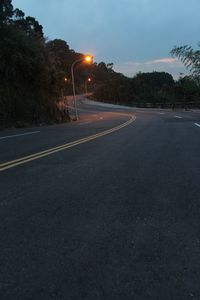 View of road at sunset