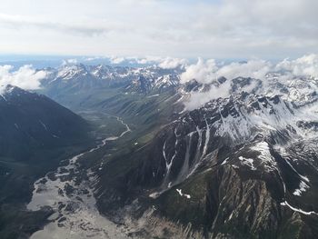 Scenic view of dramatic landscape against sky