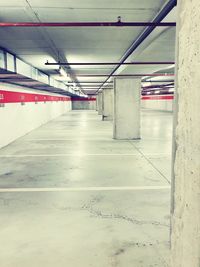 View of empty subway station platform