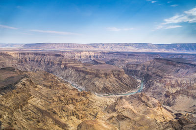 Scenic view of dramatic landscape against sky