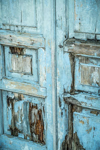 Full frame shot of old weathered door