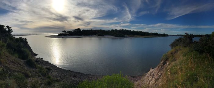 Panoramic view of sea against sky