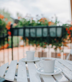 Close-up of coffee on table