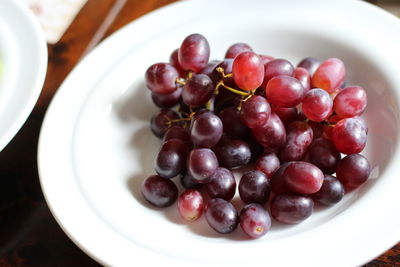 Close-up of fruits in plate