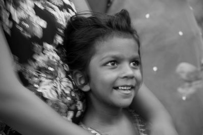 Close-up portrait of smiling boy