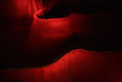 Close-up of rock formation in cave