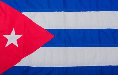 Close-up of cuban flag