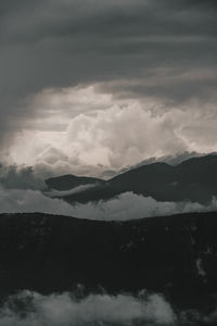 Low angle view of storm clouds in sky