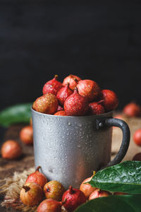 Close-up of vietnamese figs in cup