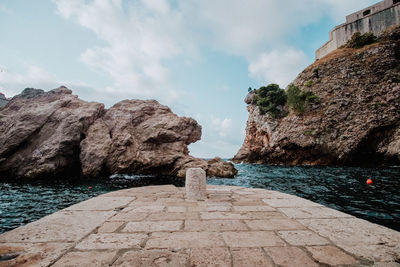 Rock formations at seaside